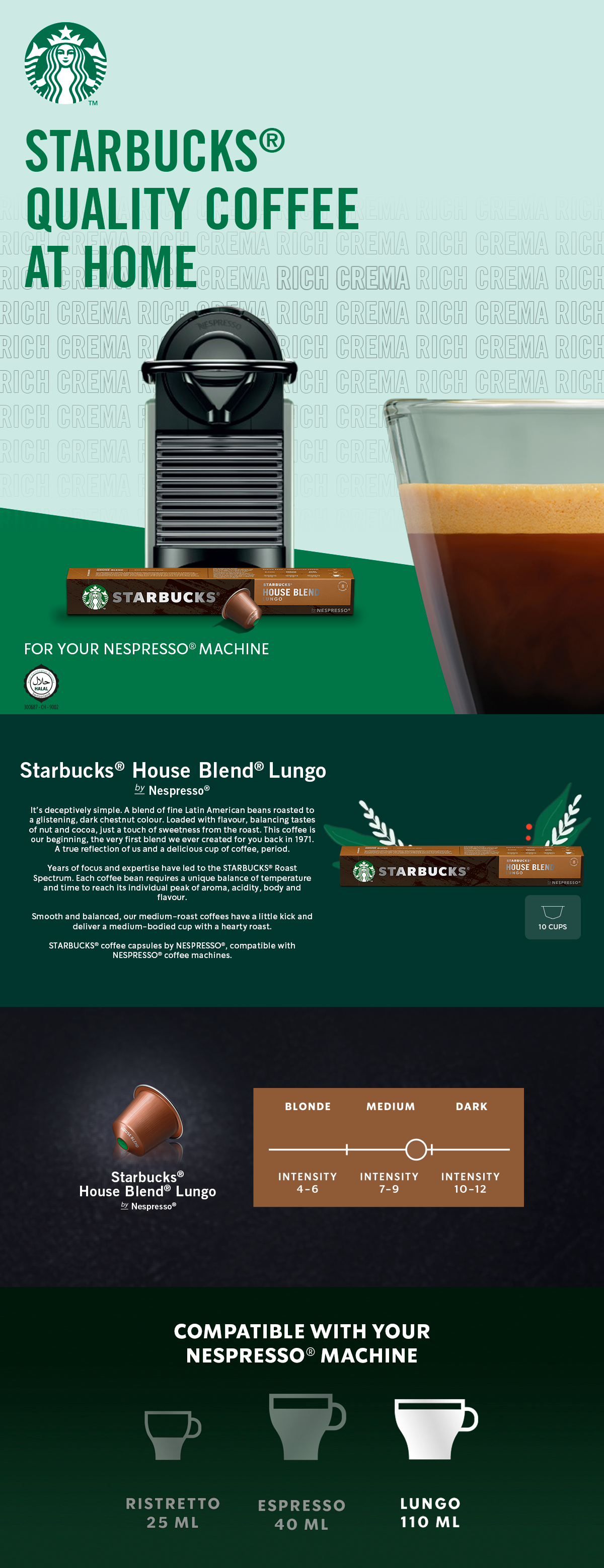 STARBUCKS® House Blend Lungo by Nespresso STARBUCKS® House Blend Lungo by Nespresso