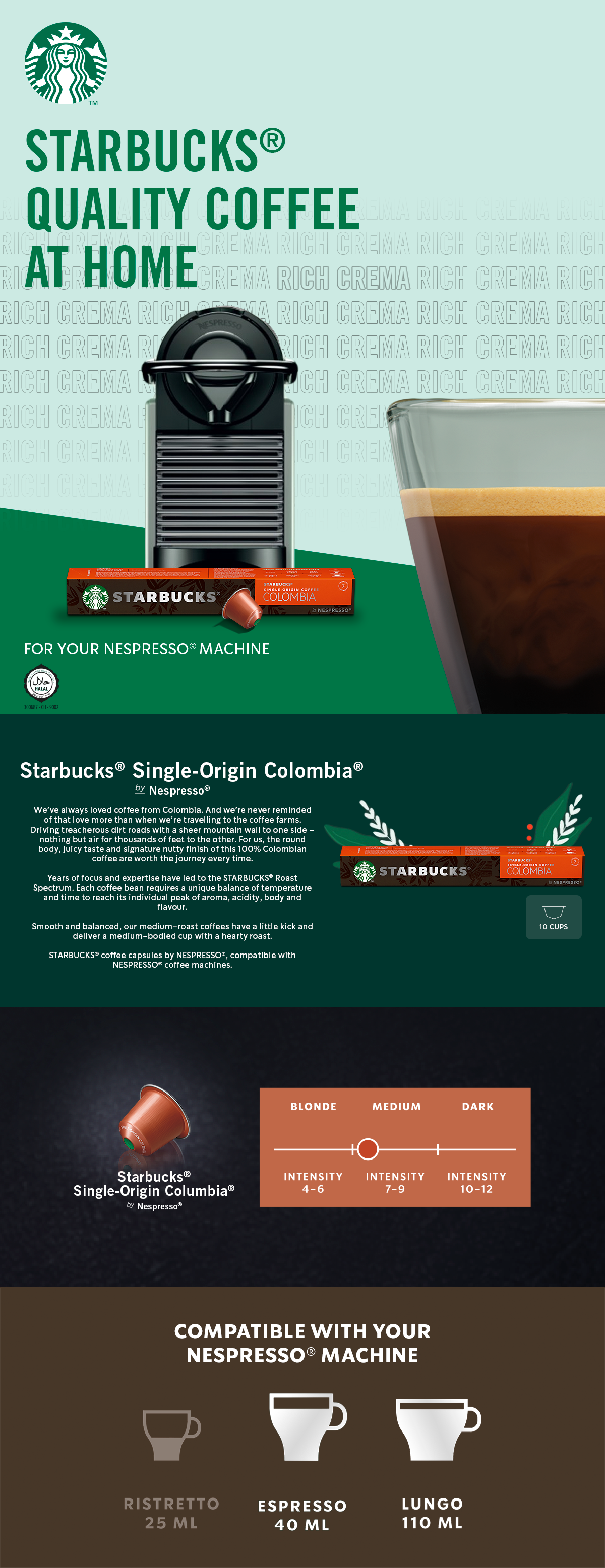 STARBUCKS® Single-Origin Colombia by Nespresso® STARBUCKS® Single-Origin Colombia by Nespresso®