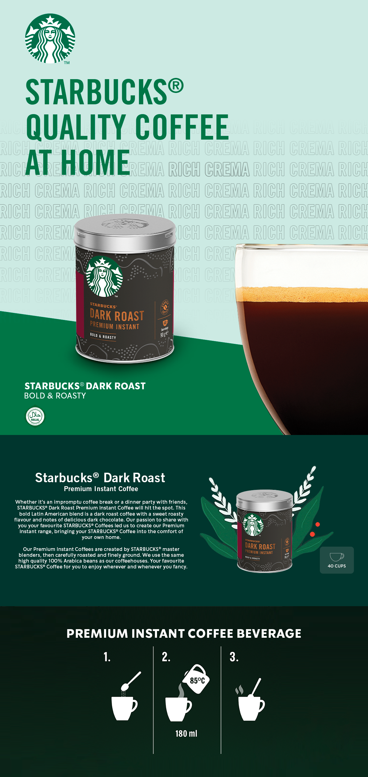 STARBUCKS® Dark Roast – Premium Instant Coffee STARBUCKS® Dark Roast - Premium Instant Coffee