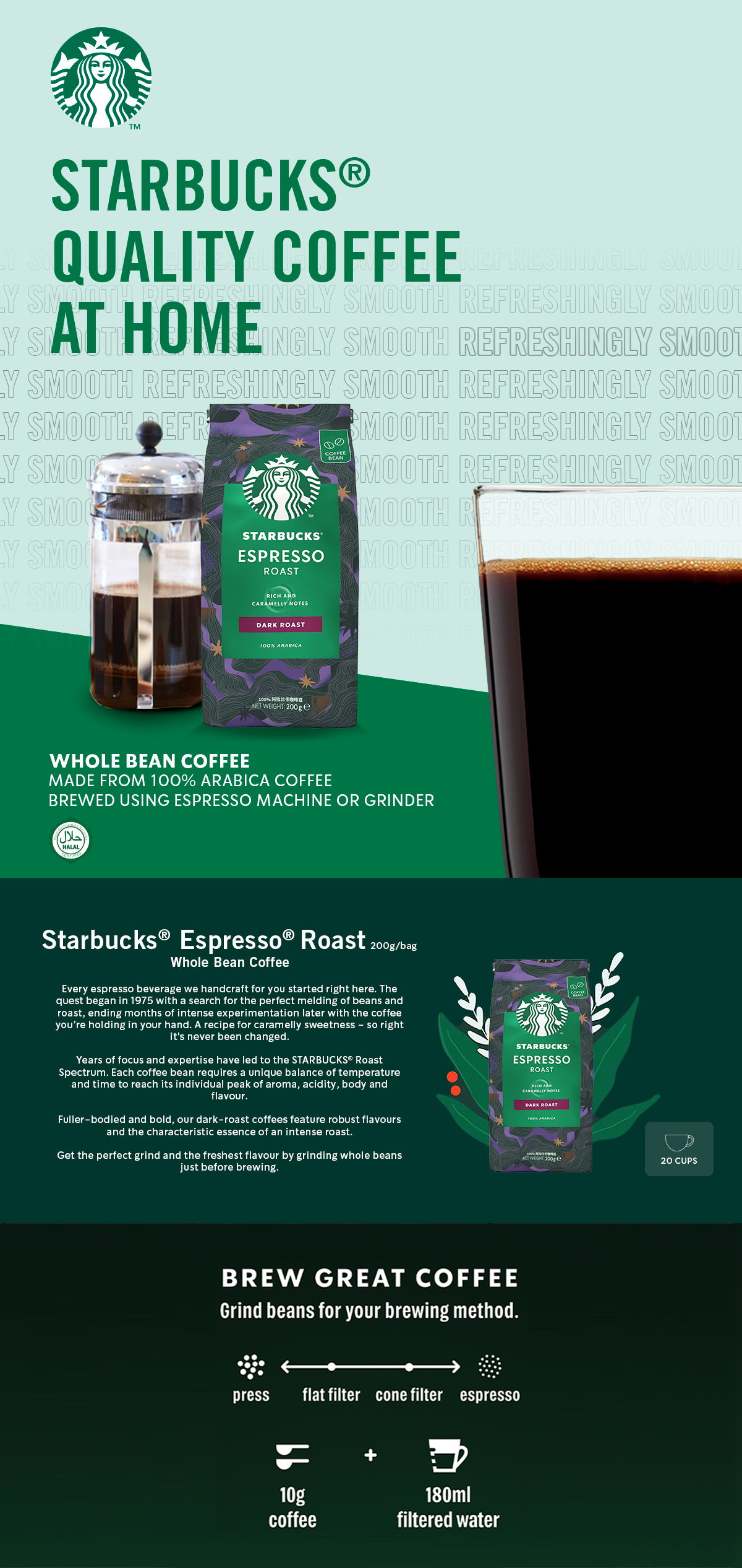 Starbucks® Espresso Roast (Dark Roast & Whole Bean Coffee) Starbucks® Espresso Roast (Dark Roast & Whole Bean Coffee)