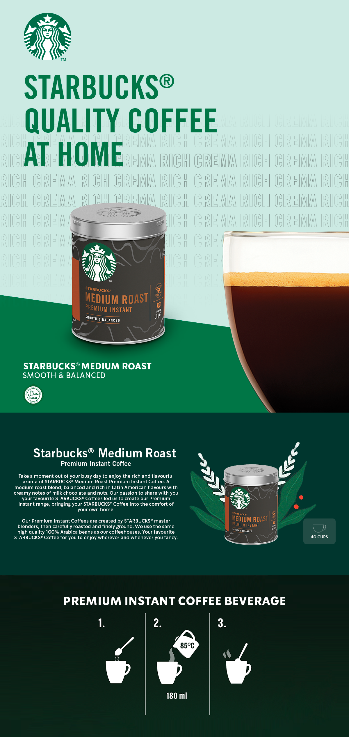 STARBUCKS® Medium Roast – Premium Instant Coffee STARBUCKS® Medium Roast - Premium Instant Coffee