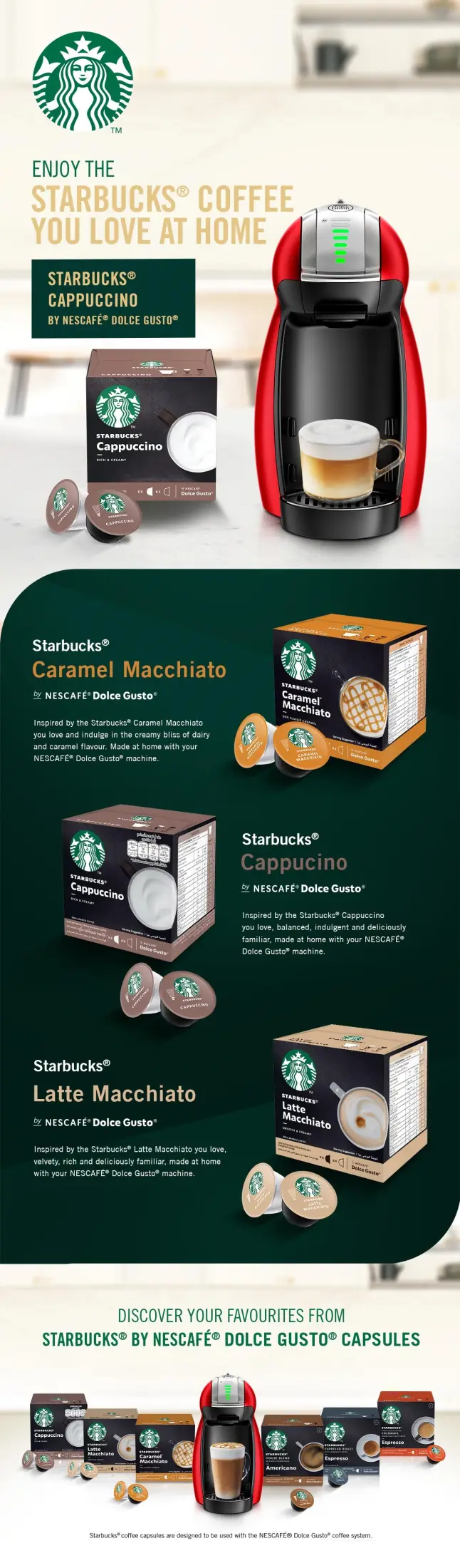 Starbucks® Cappuccino By NESCAFÉ® Dolce Gusto® Starbucks® Cappuccino By NESCAFÉ® Dolce Gusto®