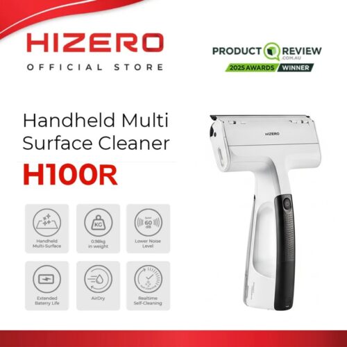 HIZERO H100R Handheld Bionic Floor Cleaner | Cordless 4-in-1 Wet & Dry Mop | No-Suction Technology | Self-Cleaning