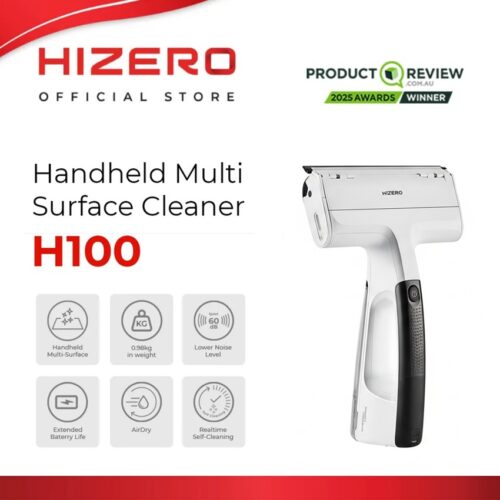 HIZERO H100 Handheld Bionic Floor Cleaner | Cordless 4-in-1 Wet & Dry Mop | No-Suction Technology | Self-Cleaning