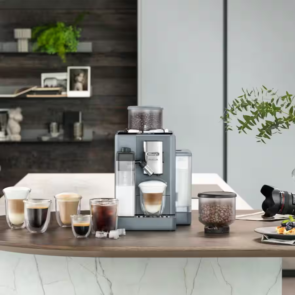 De'Longhi Rivelia l Fully Automatic Espresso Coffee Machine with Milk Frother – Pebble Grey - Image 7